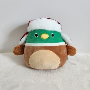 Squishmallow 8" Avery The Mallard Duck Plaid Hat 2022 Plush Stuffie Kellytoy NWT